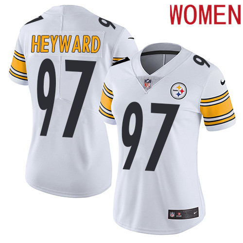 2019 Women Pittsburgh Steelers 97 Heyward White Nike Vapor Untouchable Limited NFL Jersey